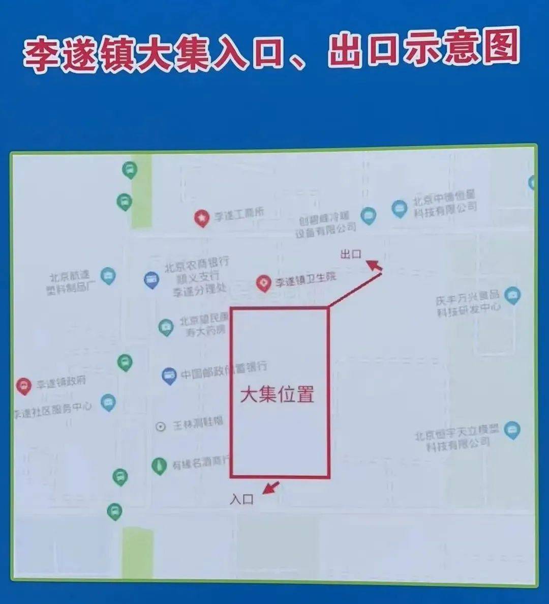 顺义区李遂大集迁址啦!