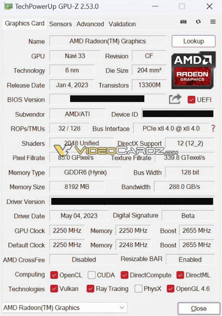 AMD Radeon RX 7600 8GB显卡曝光：对标4060Ti，300美元上下_手机搜狐网