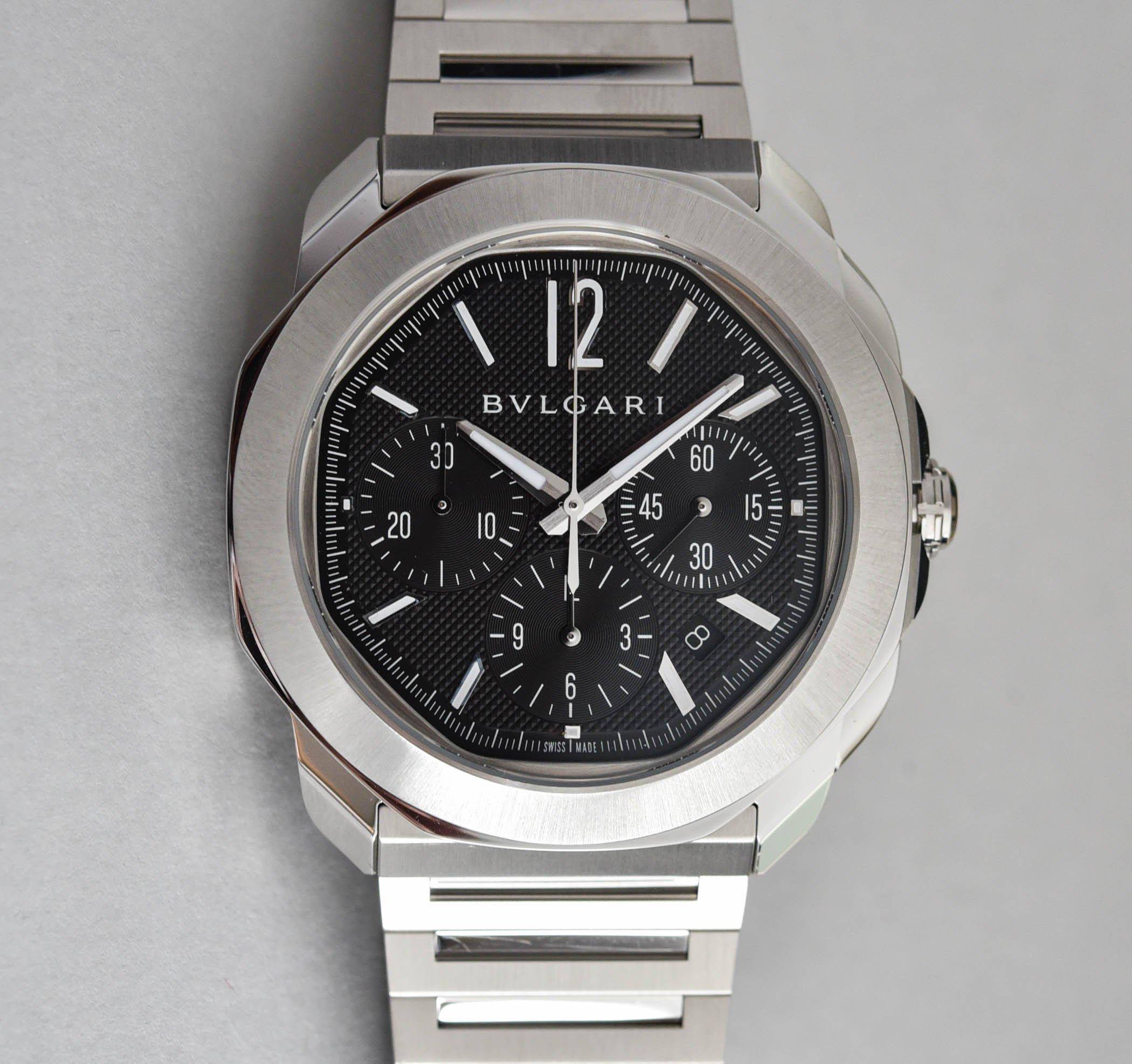 全新宝格丽 octo roma 计时码表_设计的_手表_表盘
