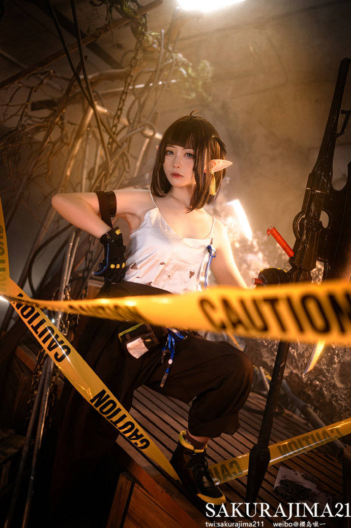 cos:明日方舟森蚺cosplay正片15p-樱岛嗷_伊喵_白嫖_部落