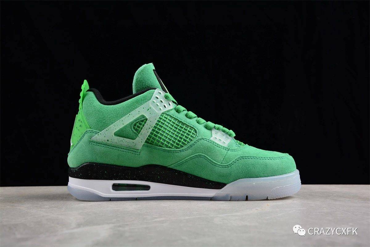 乔丹air jordan 4 pe 绿鸭子限定篮球鞋_主体_方面_鞋材