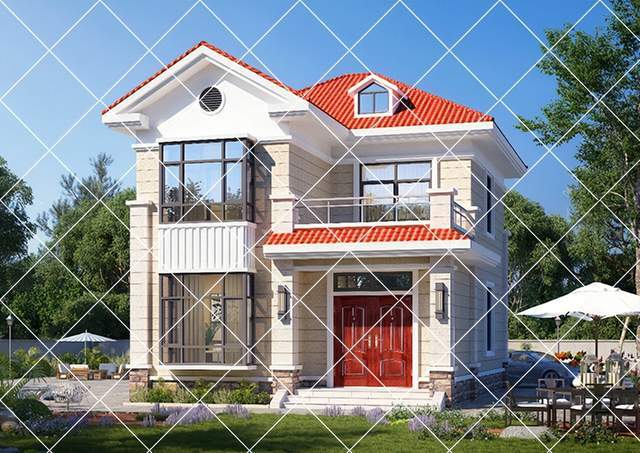 16套二层,开间7-8米就能建农村自建房别墅设计图,外观秀气人人爱