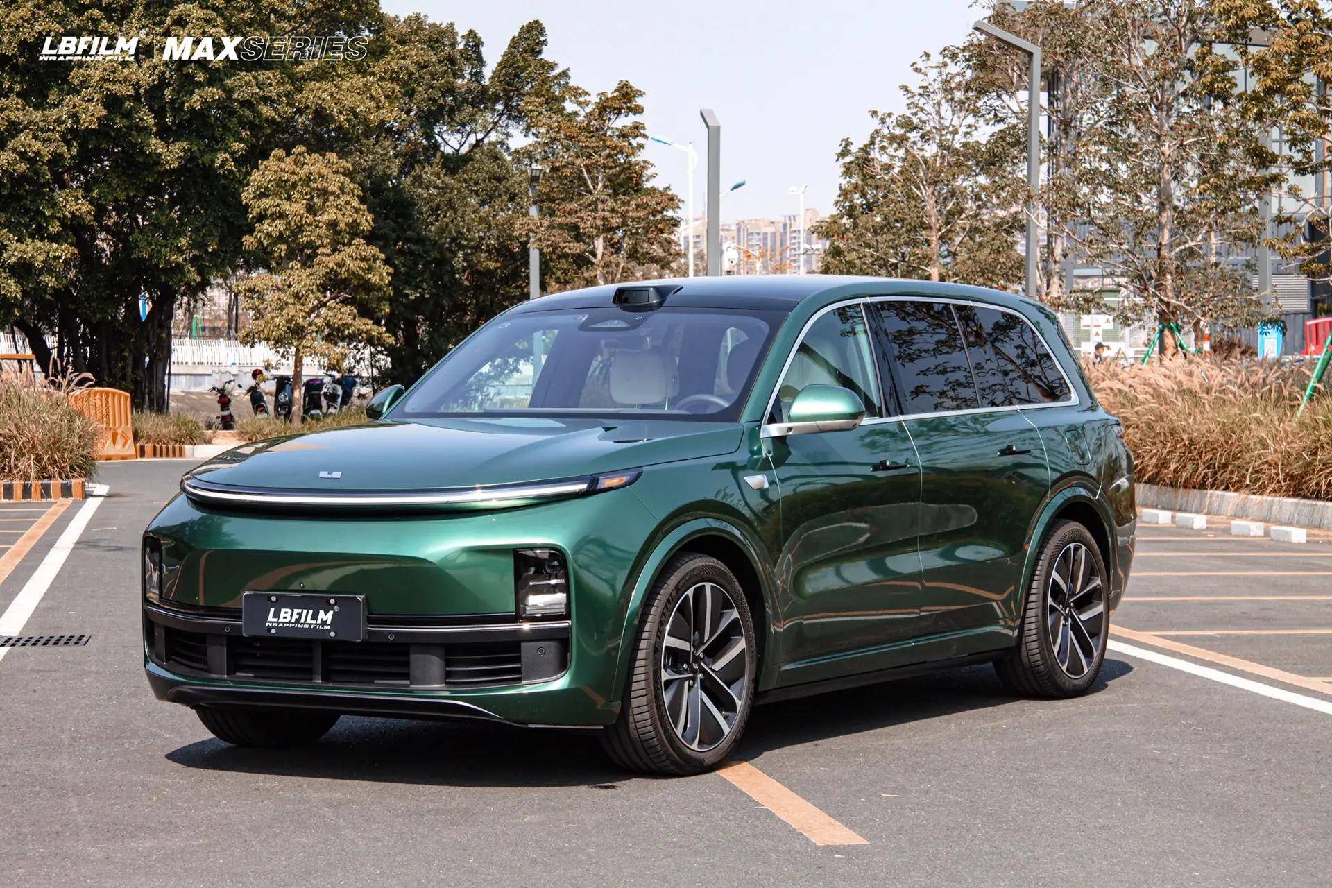 理想l9-lb改色膜翡翠绿,高级复古_搜狐汽车_搜狐网