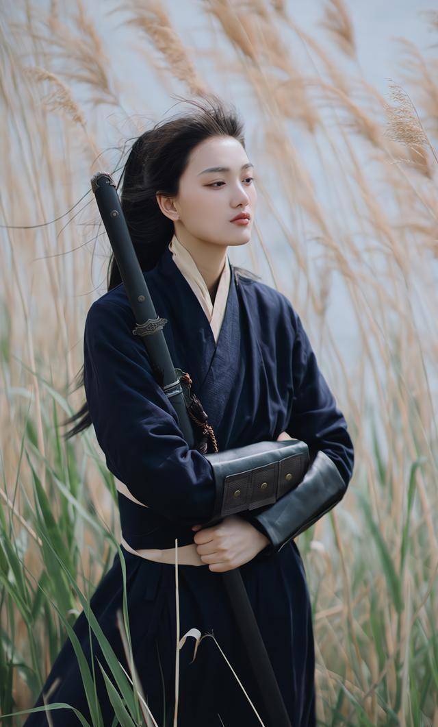 当女孩子穿上男装拍摄古风写真时,会有多帅气?_芦苇丛_环境_女生