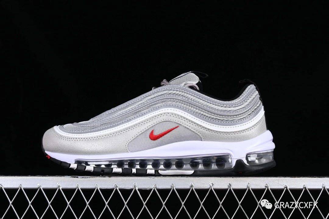 耐克nike air max 97 silver bullet og 银色子弹雪花银反光气垫跑步