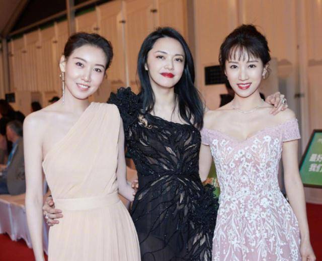 李念高露姚晨同穿露肩长裙,一个甜美,一个知性优雅,她绷不住_气质