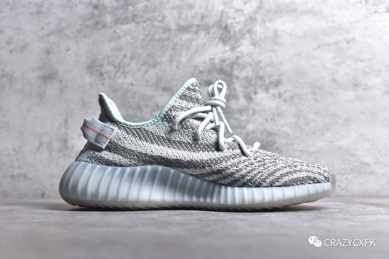 阿迪达斯椰子adidas yeezy 350v2 boost blue tint 可燃冰 zebra 白
