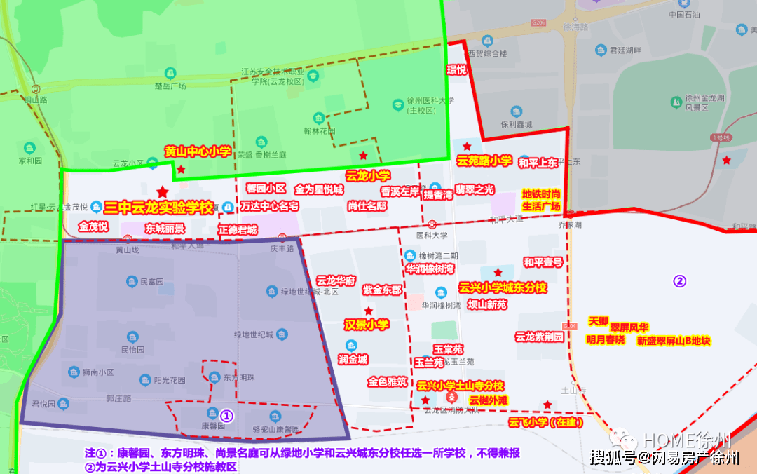 扬州初中学区房划分图图片