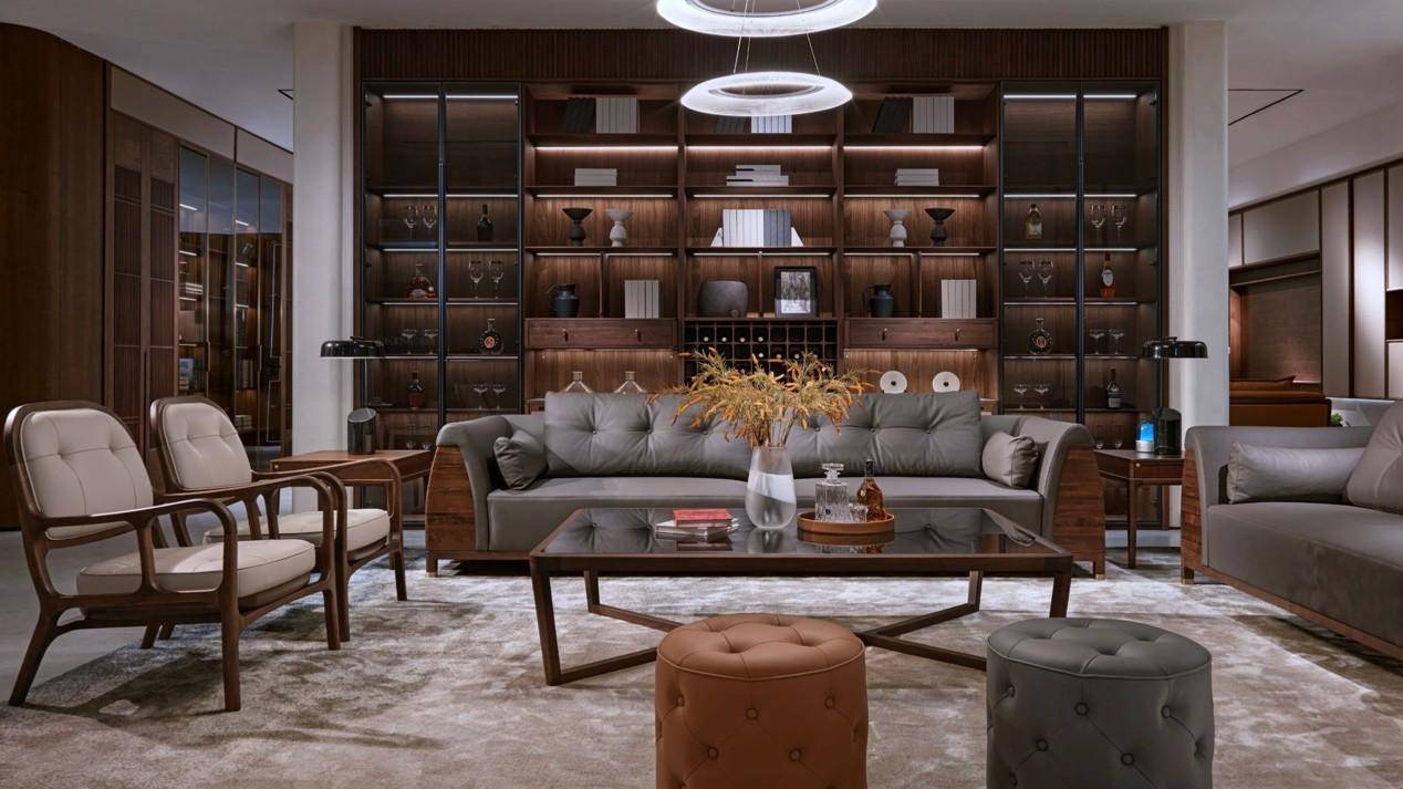 塞纳枫情 · 风度,表达东方的质感和意境美的客厅生活_家具_空间_元素