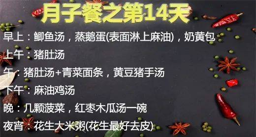 产后30天月子食谱分享给大家！快点赞收藏吧！（30天食谱大全）