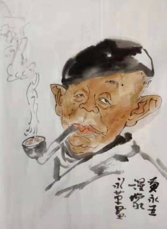 好玩儿老头走了黄永玉漫像_作品_童仁生_刘佳惠