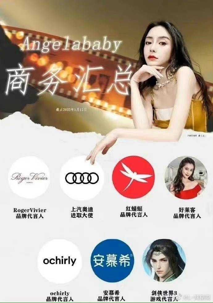 杨颖品牌代言费用曝光,三年2400万元,她还不是代言最多的明星_收入