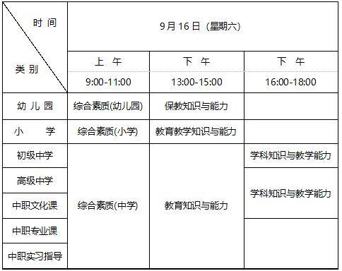 教师资格证考试时间图片