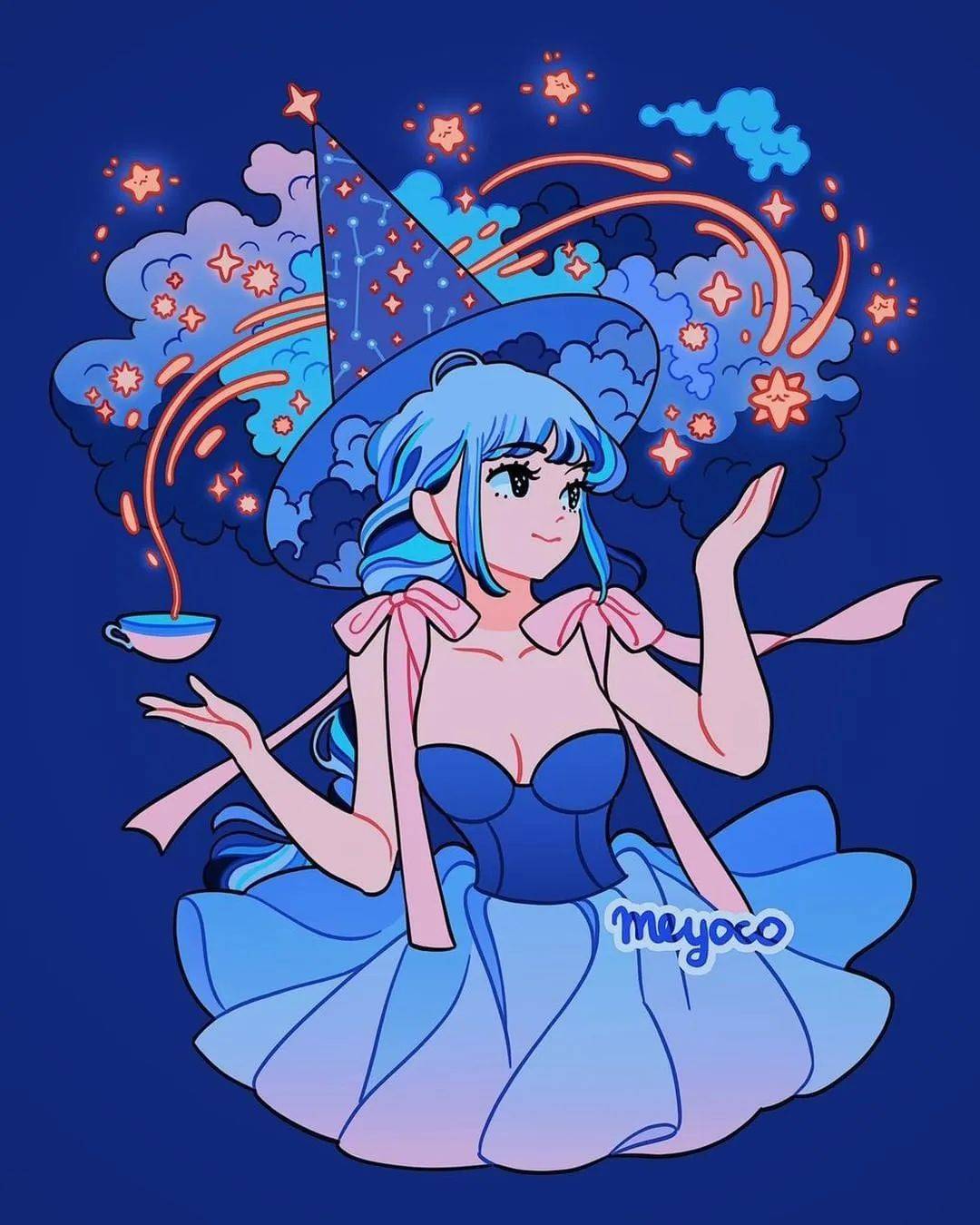 插画 meyoco 甜蜜少女系