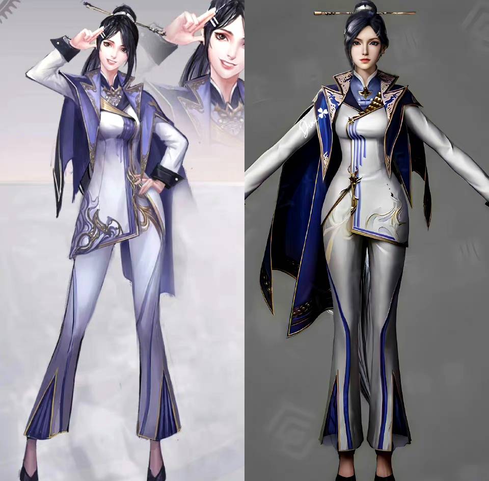 《绝世唐门》六位大美女,3dvs原画,还是原画看起来舒服?