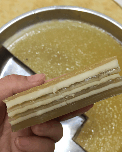 十拿九稳的椰汁千层做法,这个夏天值得晶莹q弹_美食_因为_千层糕