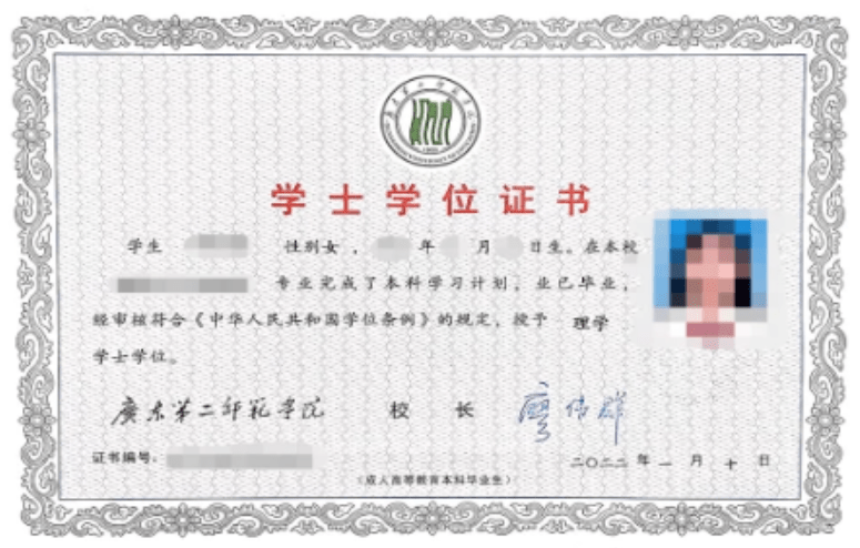 学士学位证书样板毕业证书样板圆大学梦 为梦想加油证书样板#成人高考