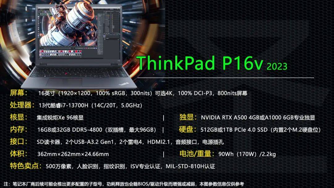 较低的【移动工作站】,最大特色就是升级13代酷睿平台,可选nvidia rtx