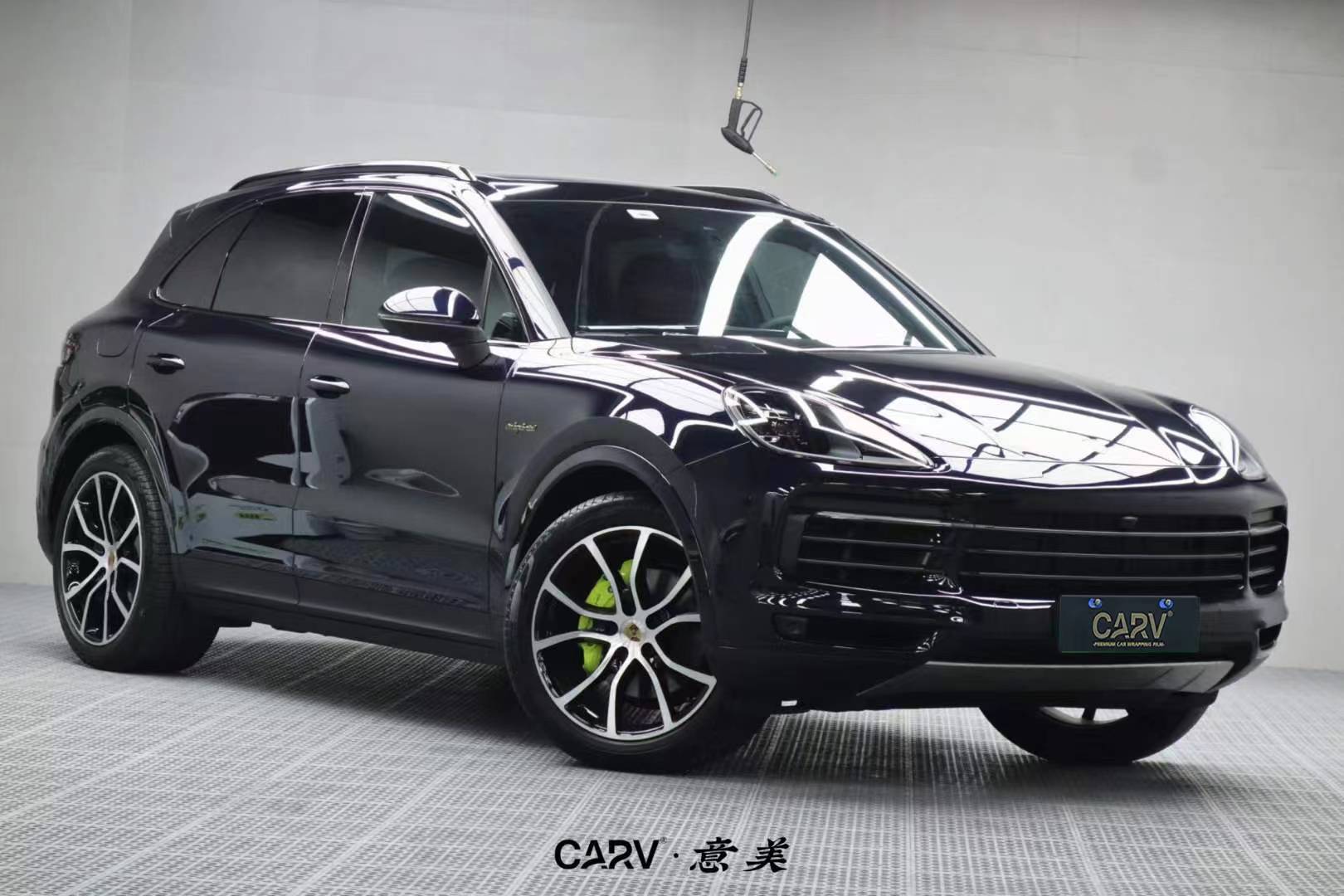 保时捷卡宴卡孚改色膜白金月光蓝,独特的光泽_搜狐汽车_搜狐网