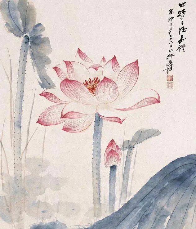 张大千的墨色诗意，10幅荷花画的绝美瞬间！_搜狐网