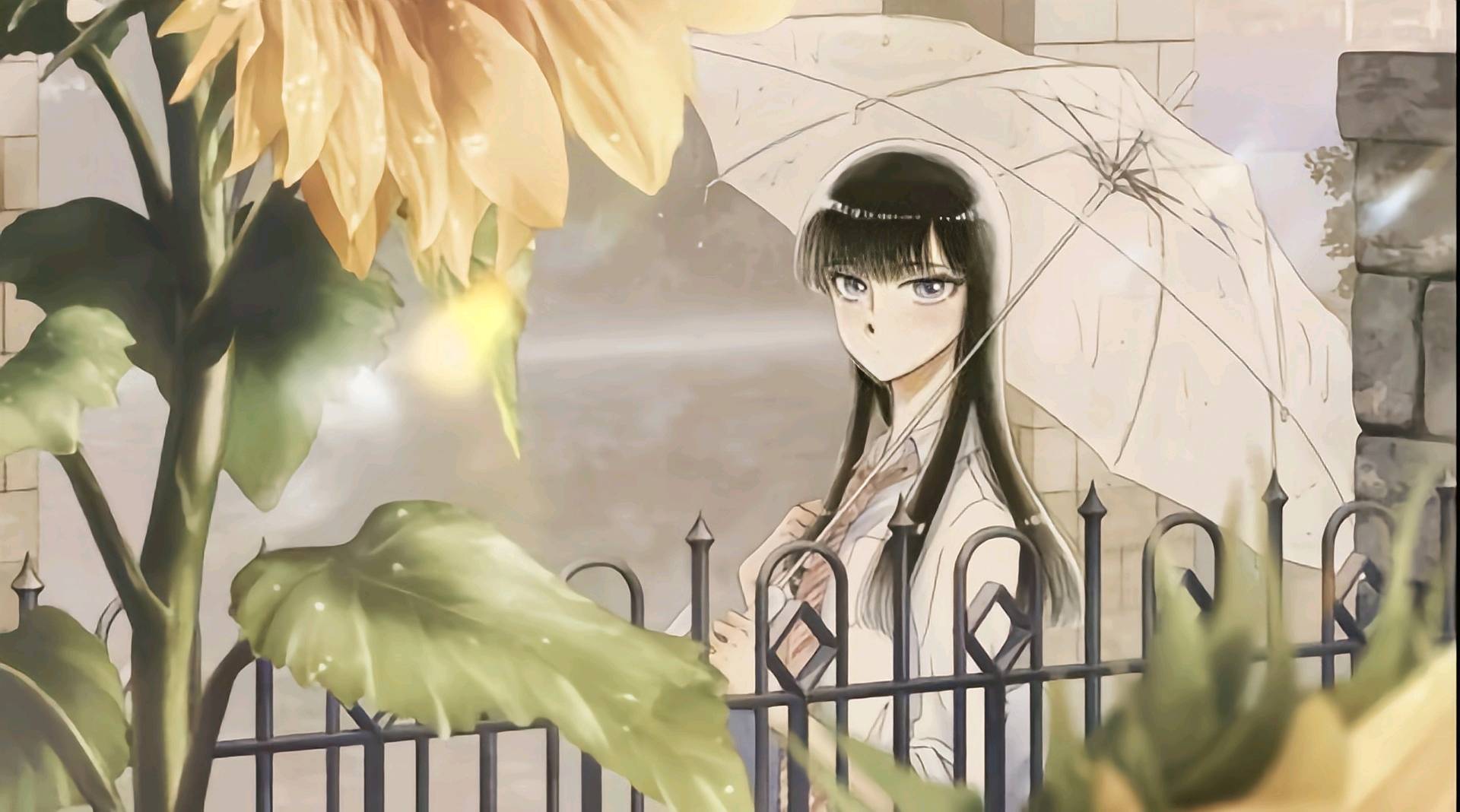 近藤给在店里避雨的橘晶送上了一杯咖啡,并说了一句寻常的安慰:"肯定