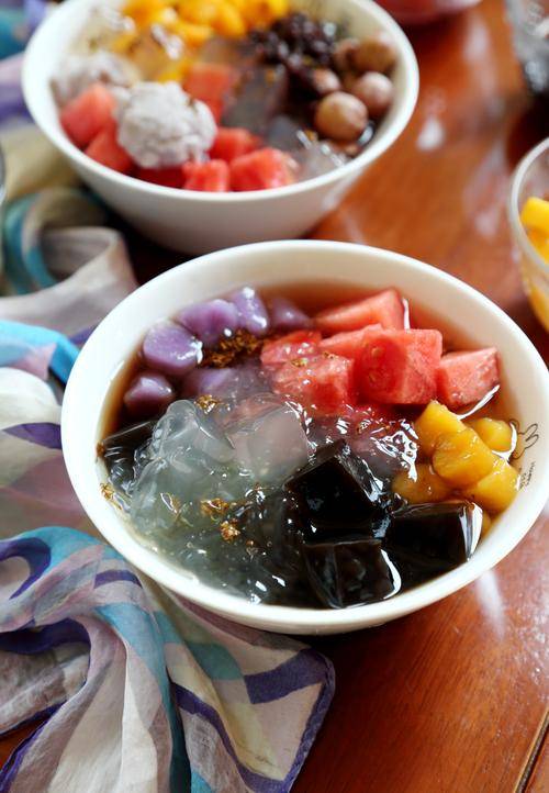 解暑甜点四果汤_水果_广东_蜂蜜