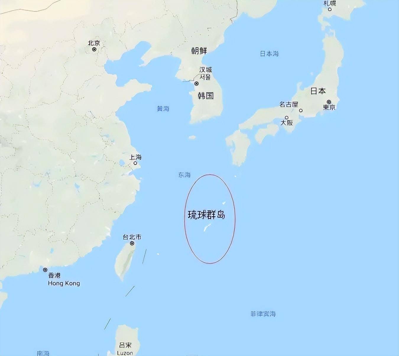 琉球群岛地图中文版图片