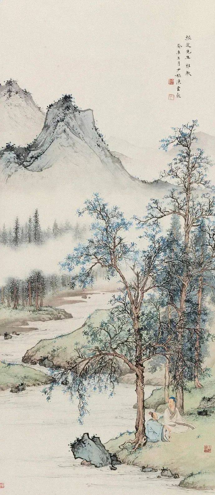 民国唐伯虎——陈少梅经典山水画10幅欣赏！_搜狐网