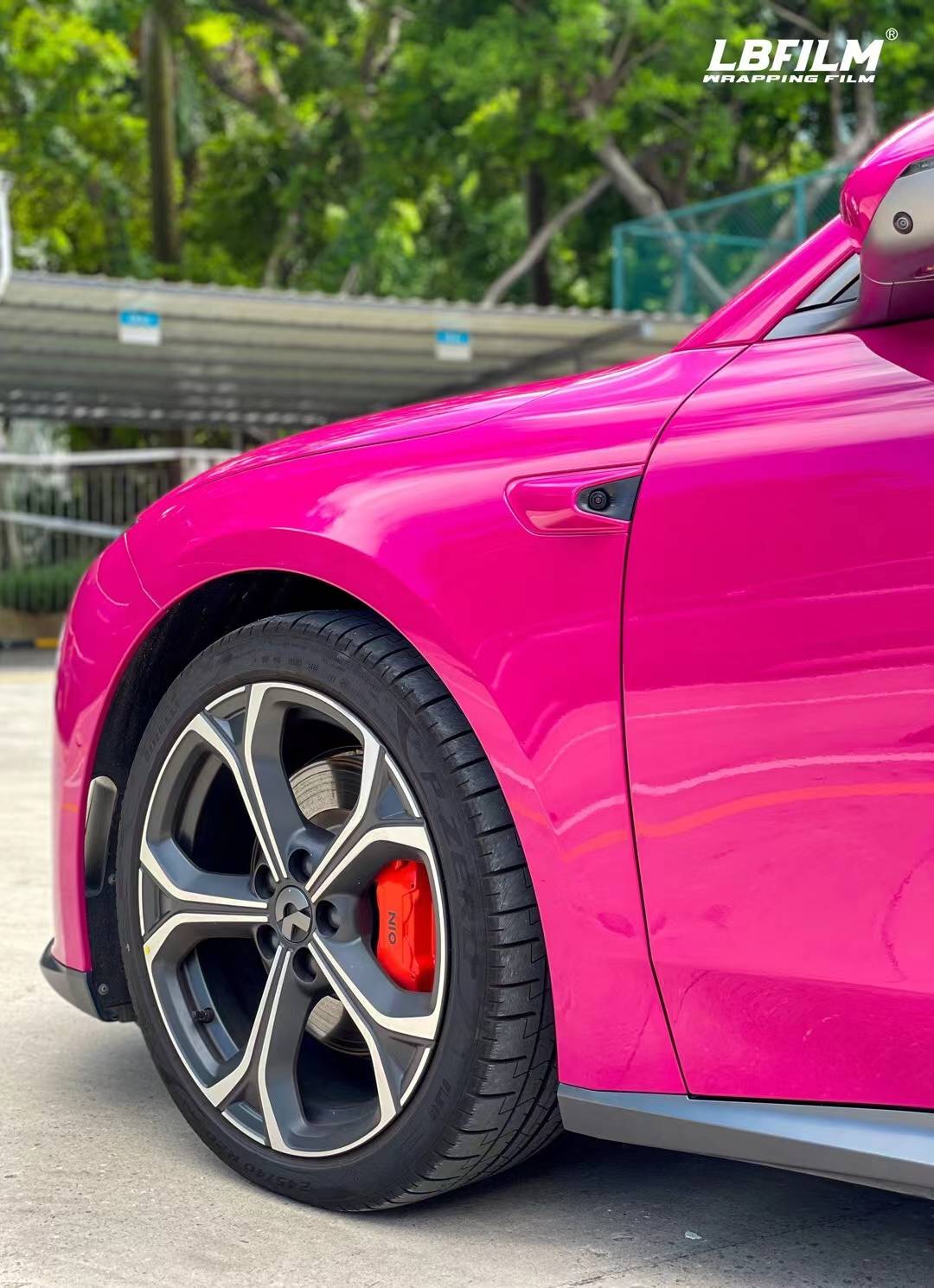 蔚来et5-lb改色膜星光宝石红,像红宝石一样_搜狐汽车_搜狐网