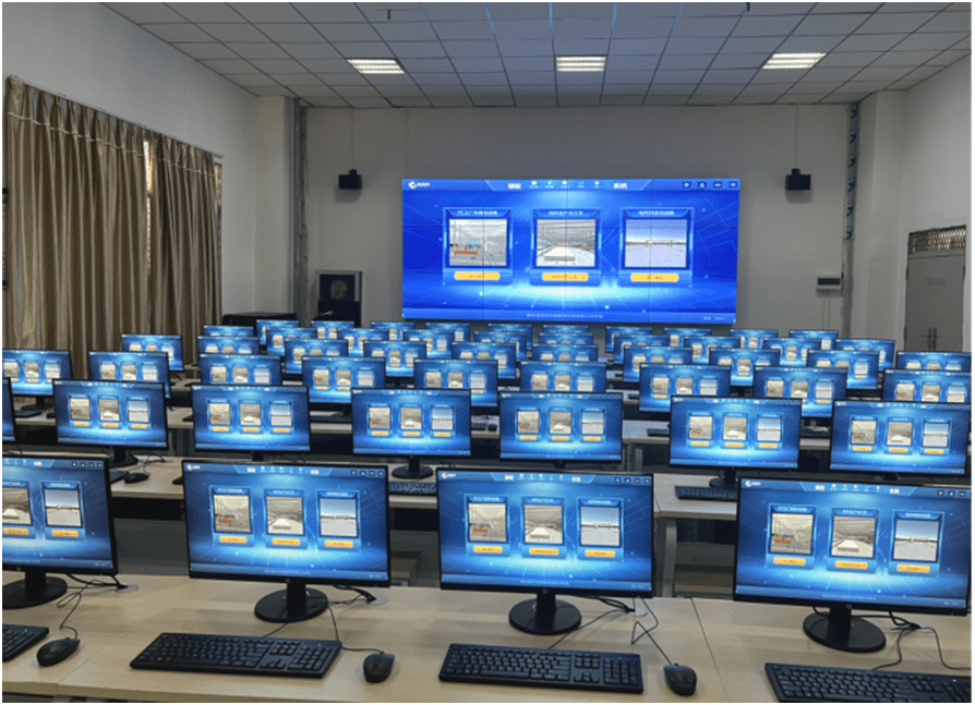 室和工程造价软件实训室;2023年又投入360万建设装配式虚拟仿真实训室