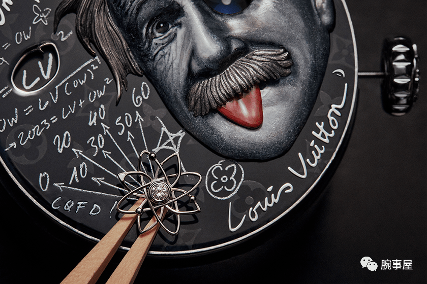 路易威登推出爱因斯坦鬼脸肖像特别版动偶腕表_花卉_原子_来源