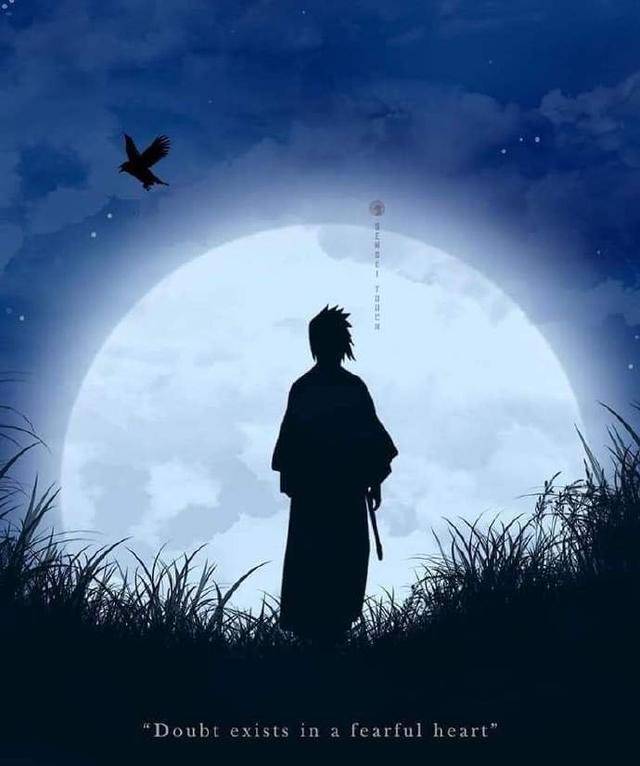 《火影忍者》7位人物剪影,佐助背景图冷清安静,鸣人一眼就认出_自来也