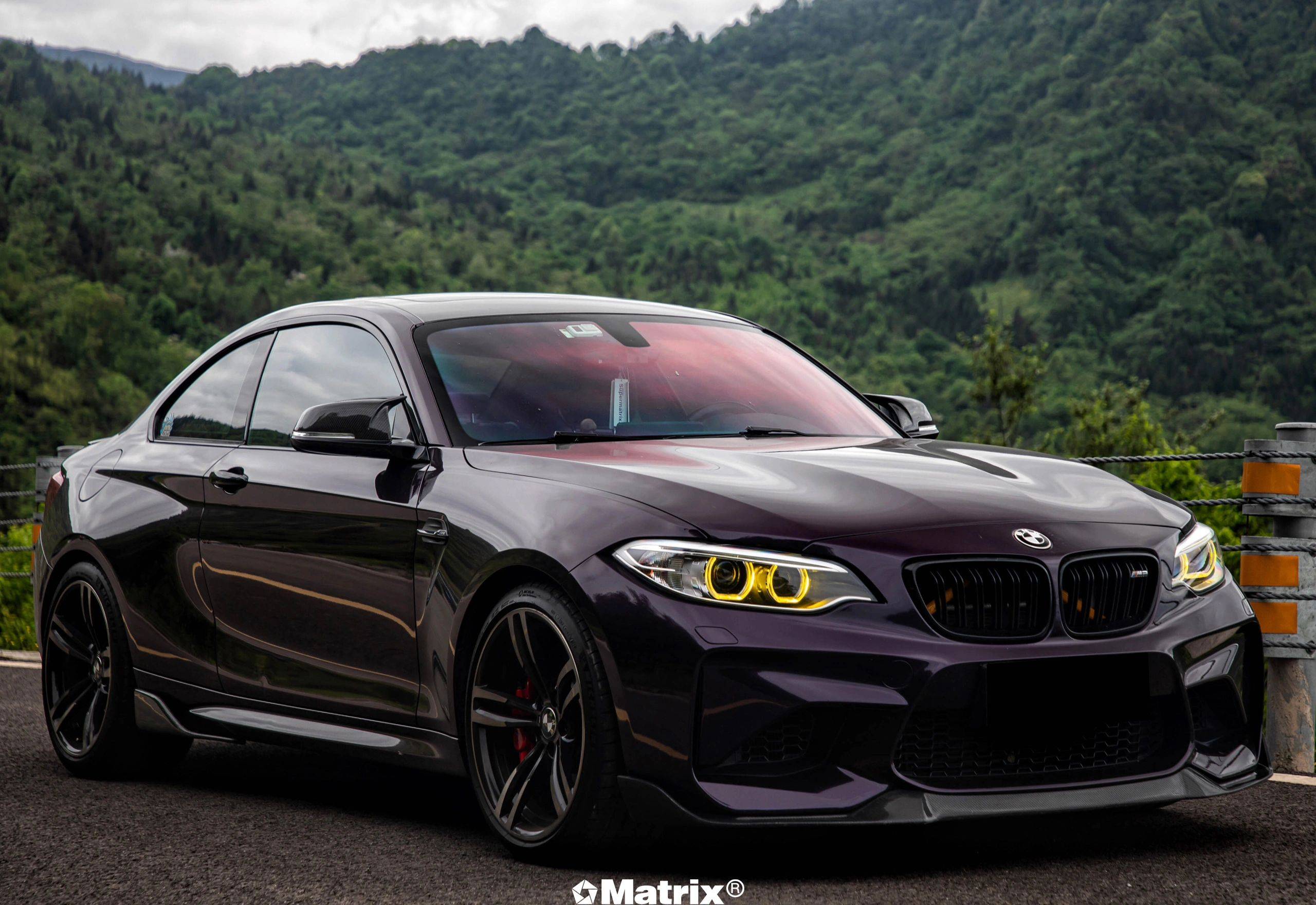 宝马m2-matrix矩阵改色膜金属午夜紫,是动人心弦的紫