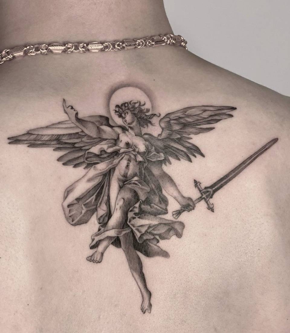 上海纹身店,浦东由龙纹身工作室 天使纹身图案分享