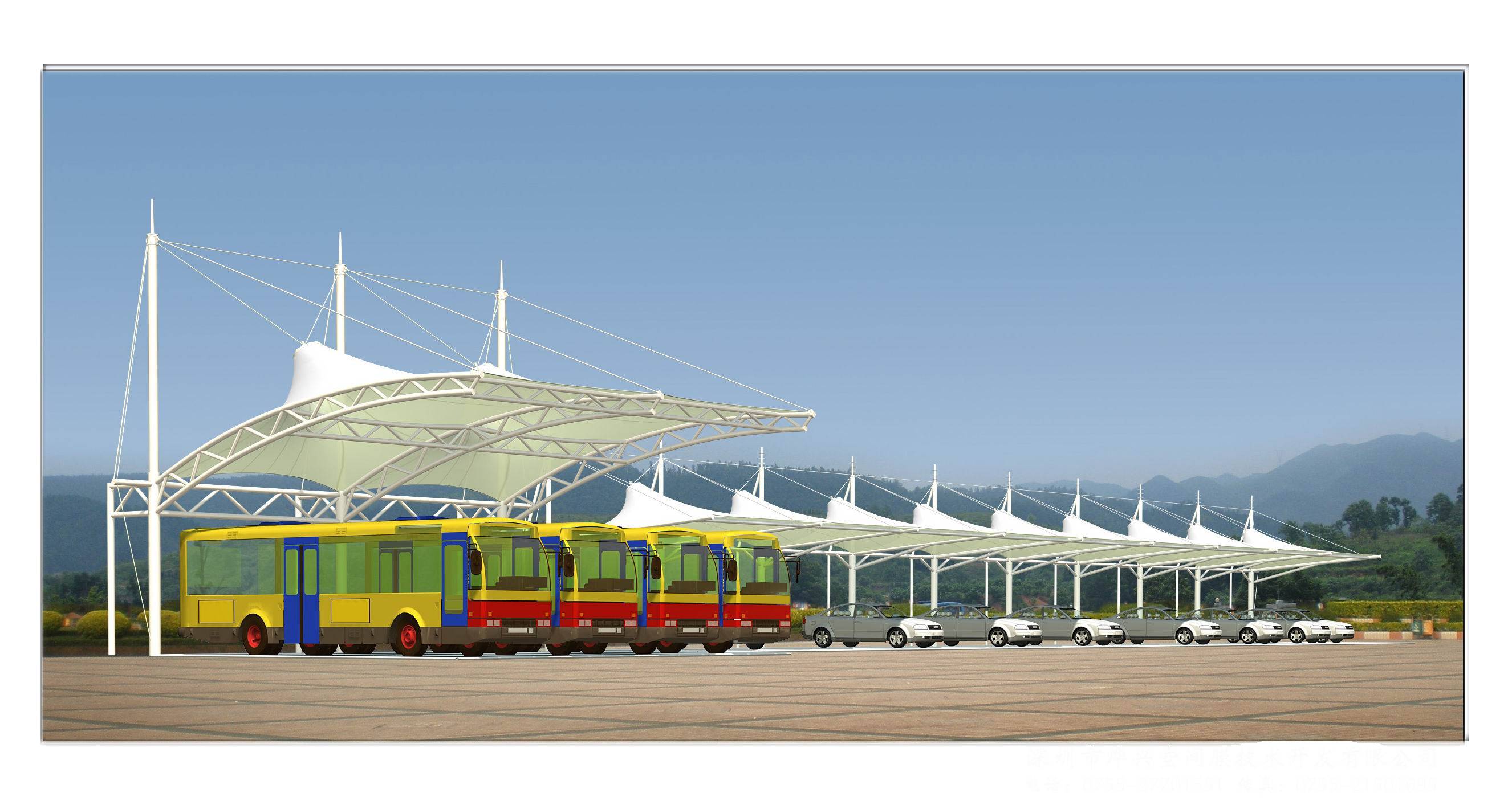 青海膜结构停车棚_建筑_材料_性能