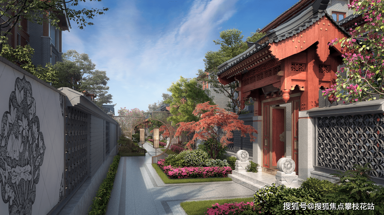 成都天府新区麓山板块豪宅推荐— 中德麓府叠拼别墅 传统中式府院