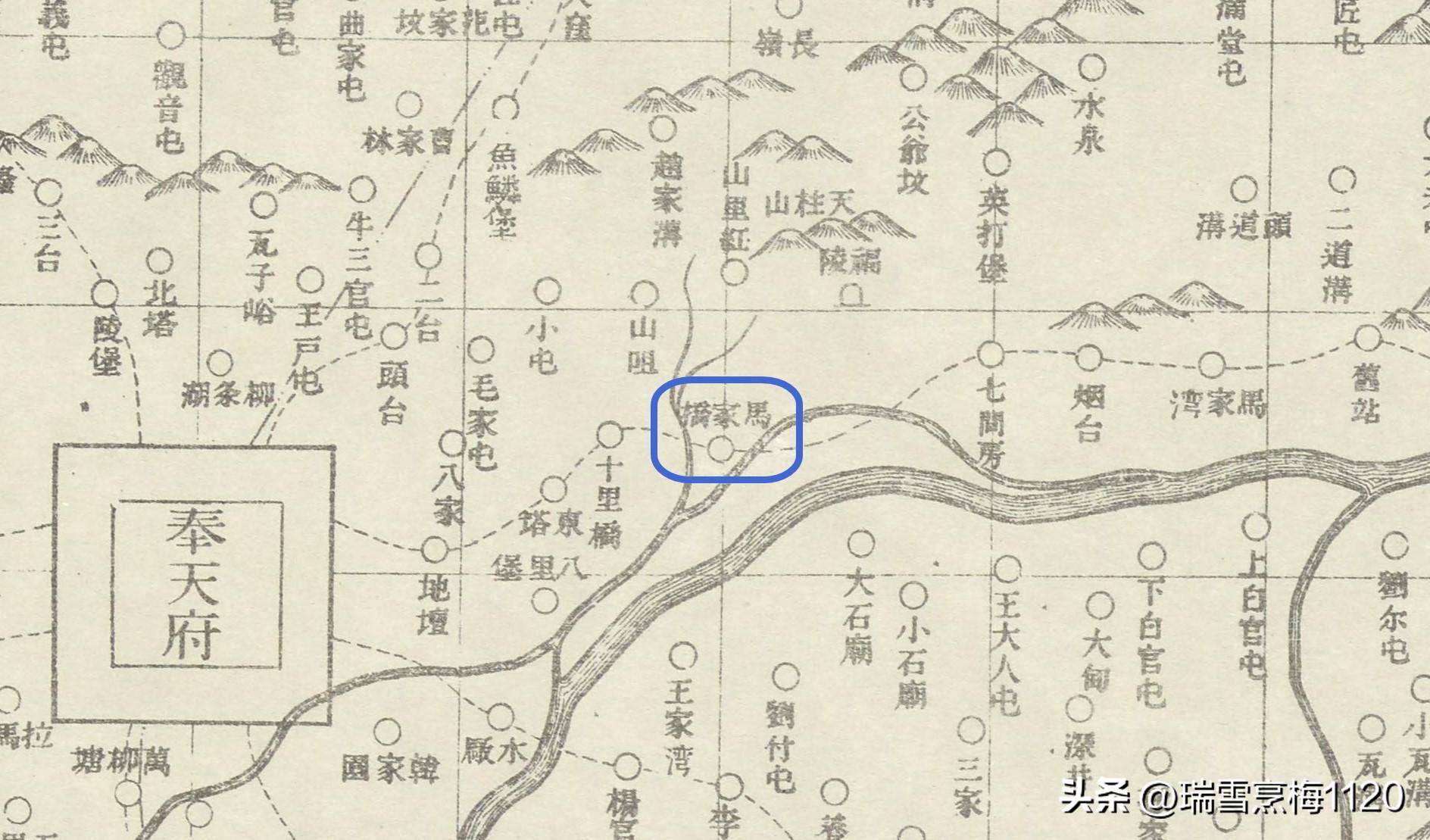 1894年奉天府地图·马家桥1910年承德县舆图·马官桥1933奉天郊区地图