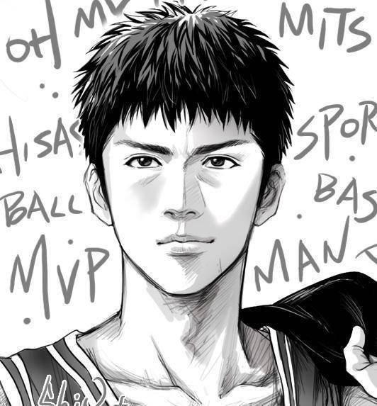 初中时代的三井醉心篮球,他的精神面貌和留起长发与樱木等人打架时