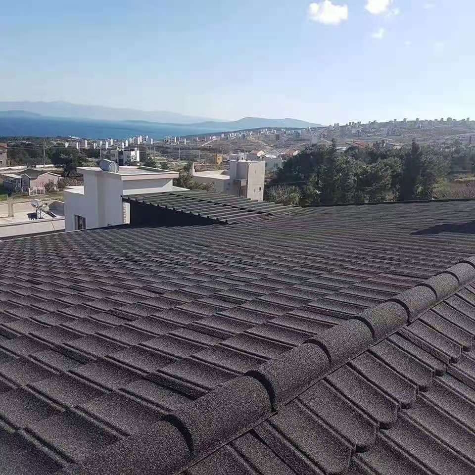 屋面改造用彩石金属瓦 轻质金属材料抗冰雹耐冲击_性能_冲击力_房屋