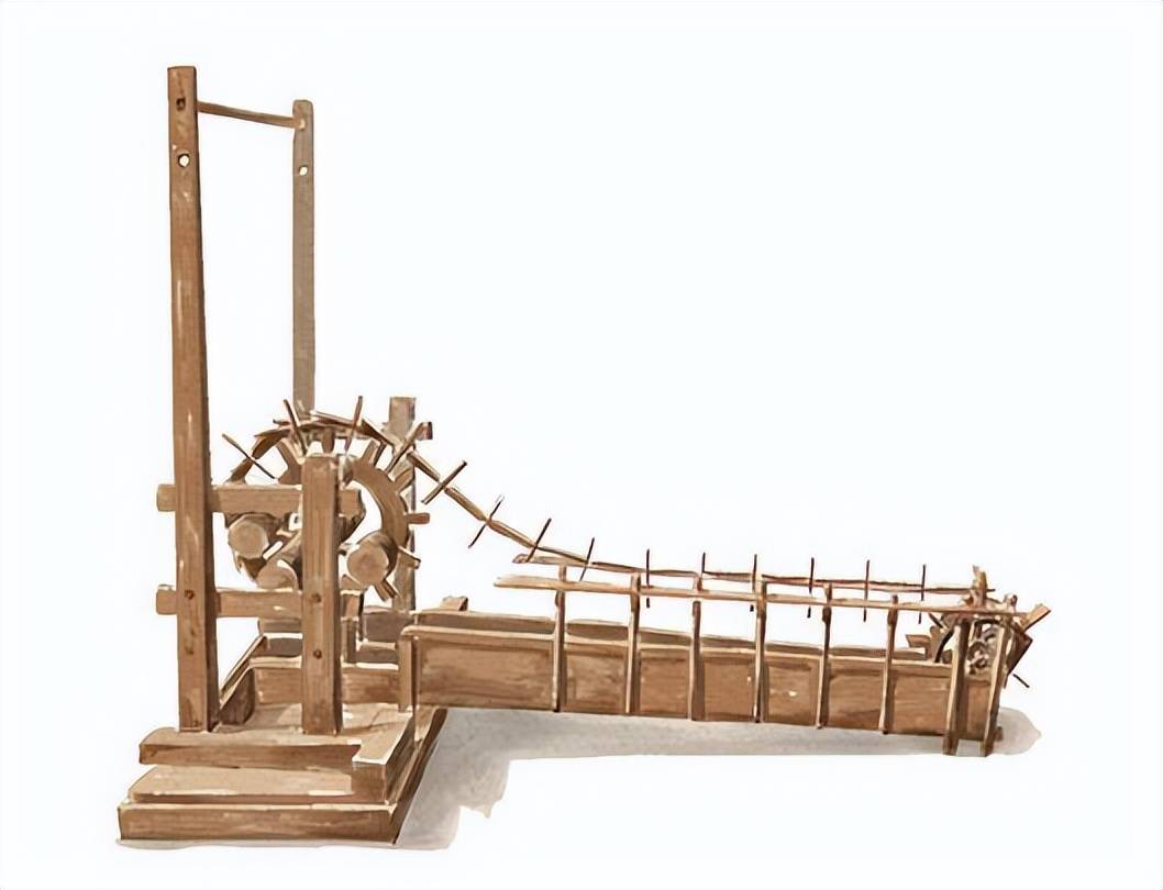 翻车又名龙骨水车,始于汉朝,是一种刮板式连续提水机械,亦是我国古代