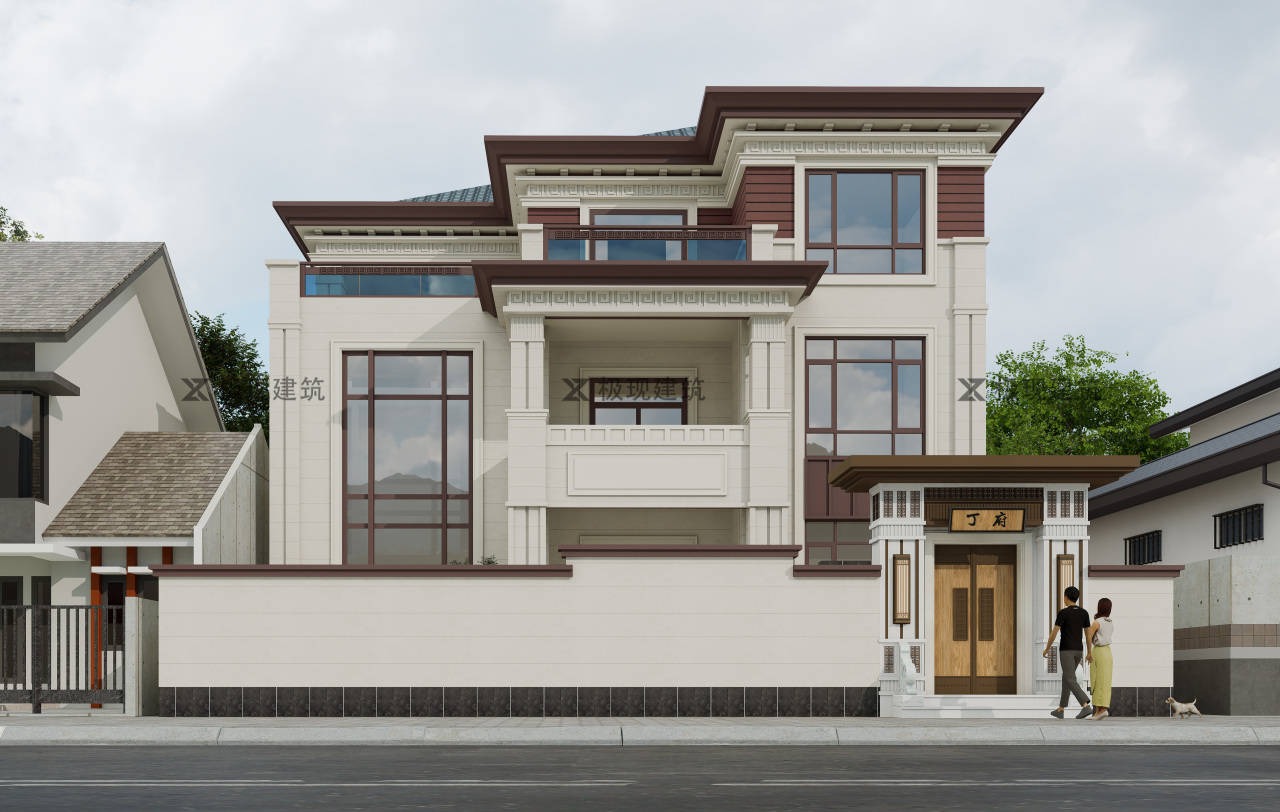 河南安阳丨三层新中式风格自建别墅_建筑_设计_项目