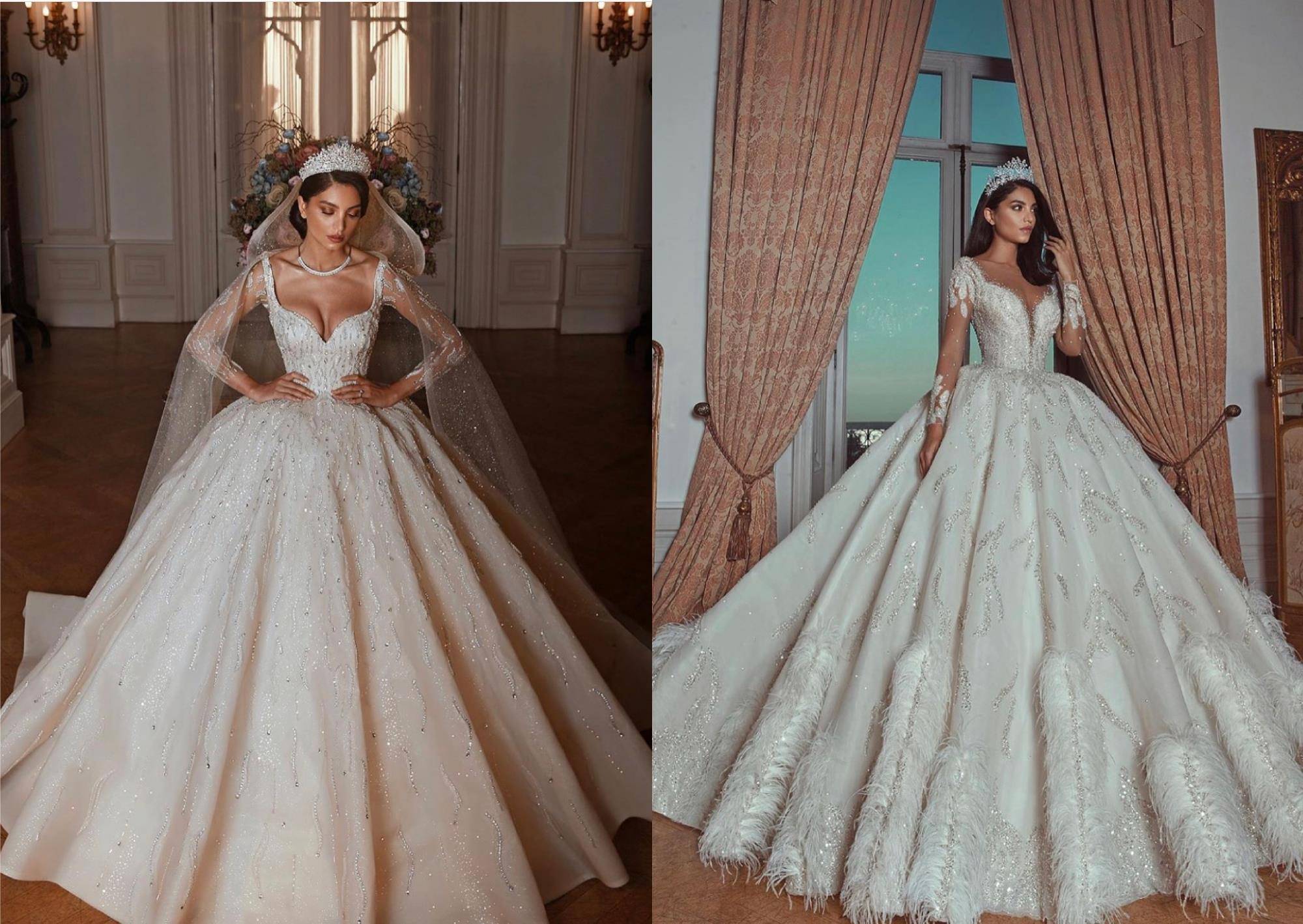 said mhanad奢华高定婚纱礼服:复古宫廷风,美丽的垂眸!