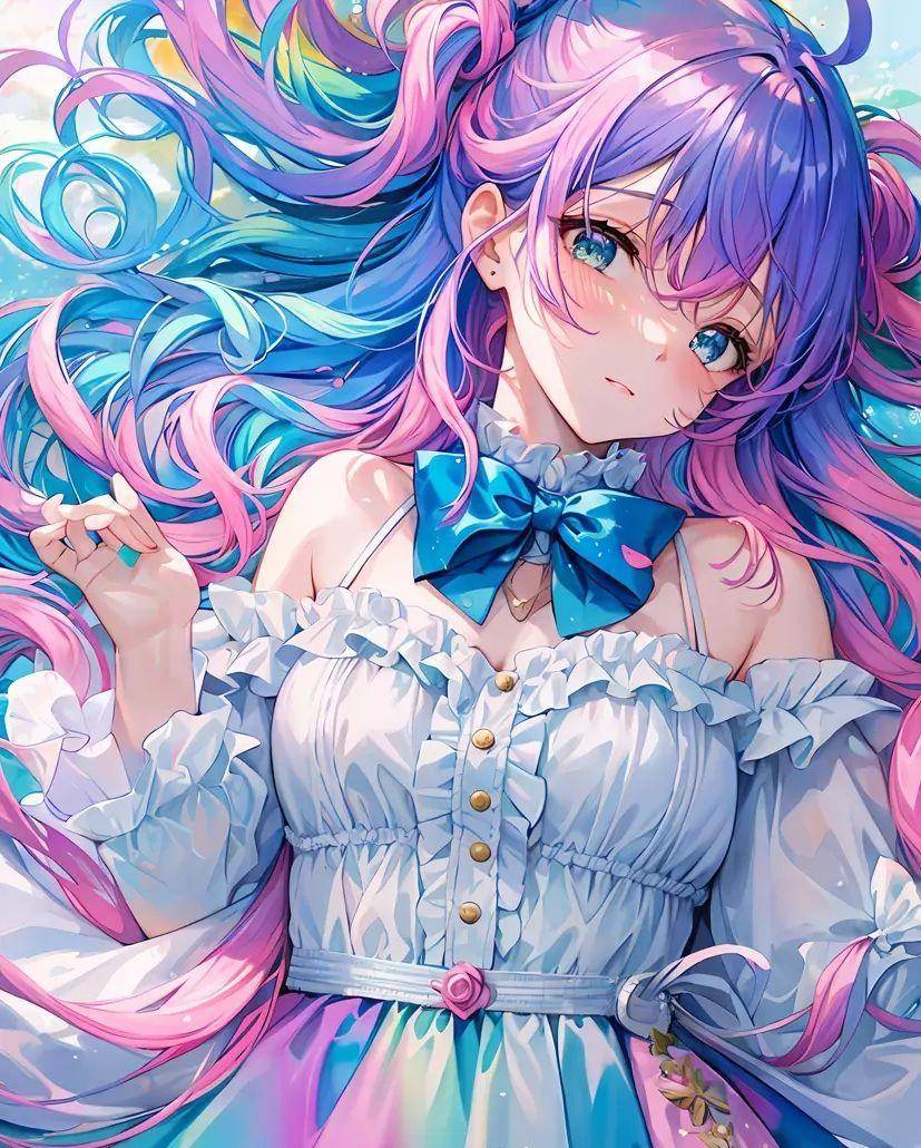 华丽的我们服饰,在抽象背景分形艺术上,耳朵上戴着花耳环,发光的皮肤