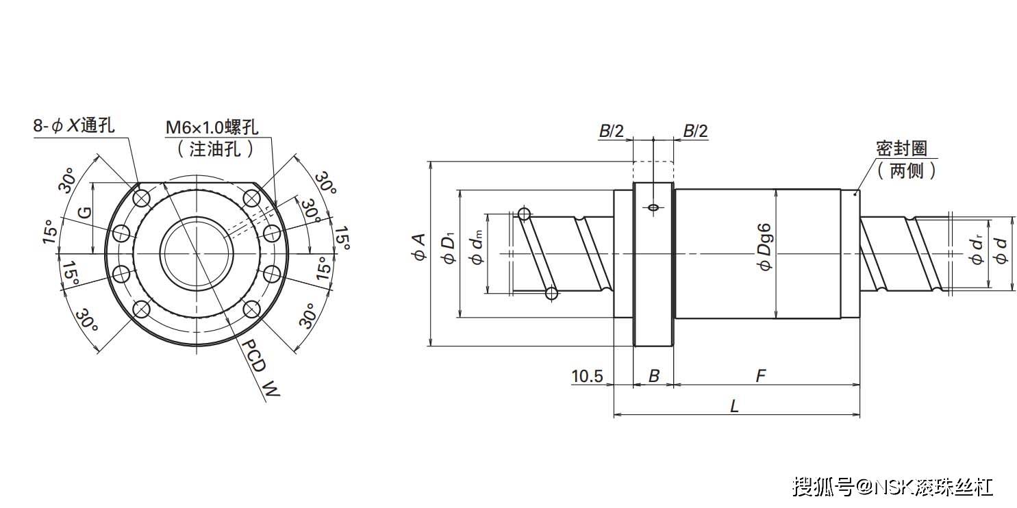 nsk 滚珠丝杠 nsk 高速静音滚珠丝杠bss系列 bss-bss5016-4e 江苏勃曼