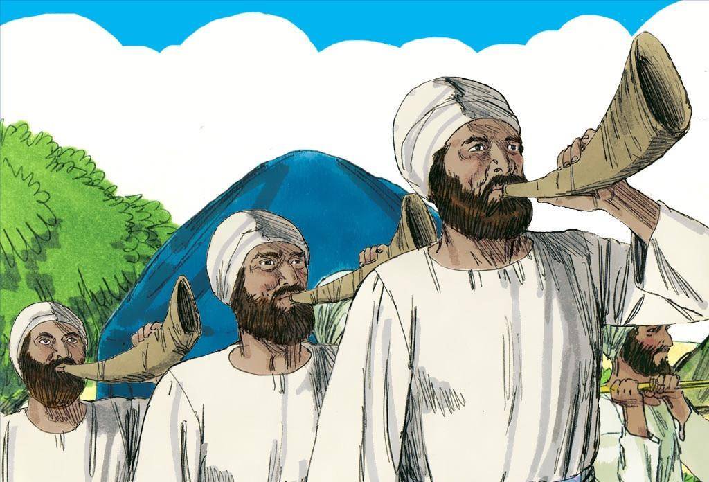 大卫命令利未人挑选乐手用七弦琴,竖琴和铙钹等乐器演奏欢快的歌曲,由