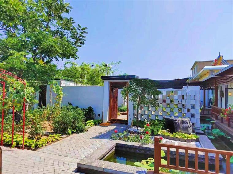 秦皇岛北戴河乐田雅居民宿,看这中式园林小院,包院2500起巨划算!