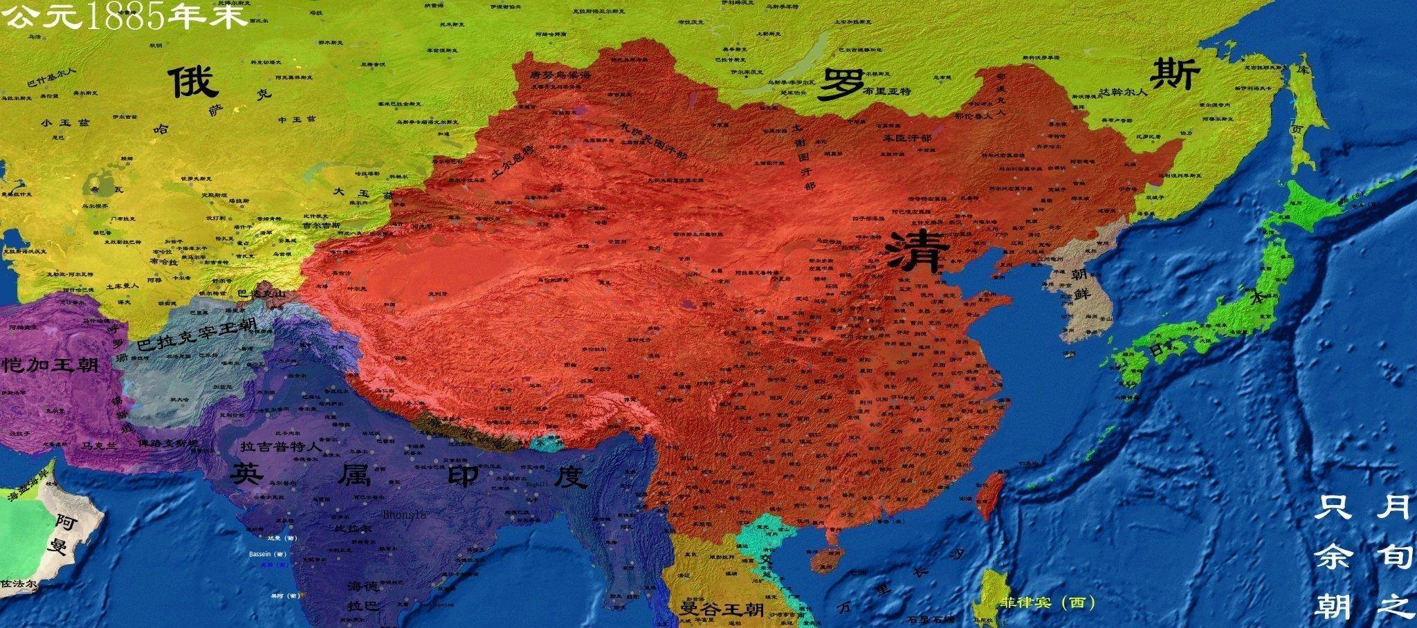 清朝前期还是非常强大的,它的领土扩张基本就是谁挡杀谁的步骤_俄国