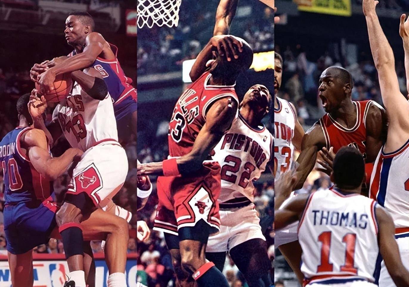 乔丹当年面对活塞吃尽苦头罗德曼不再是他在底特律效力公牛队期间的