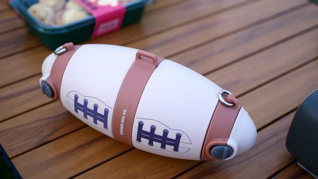 CROSWAVE穿浪橄榄球保温杯：创意潮酷设计，双仓双饮干净卫生