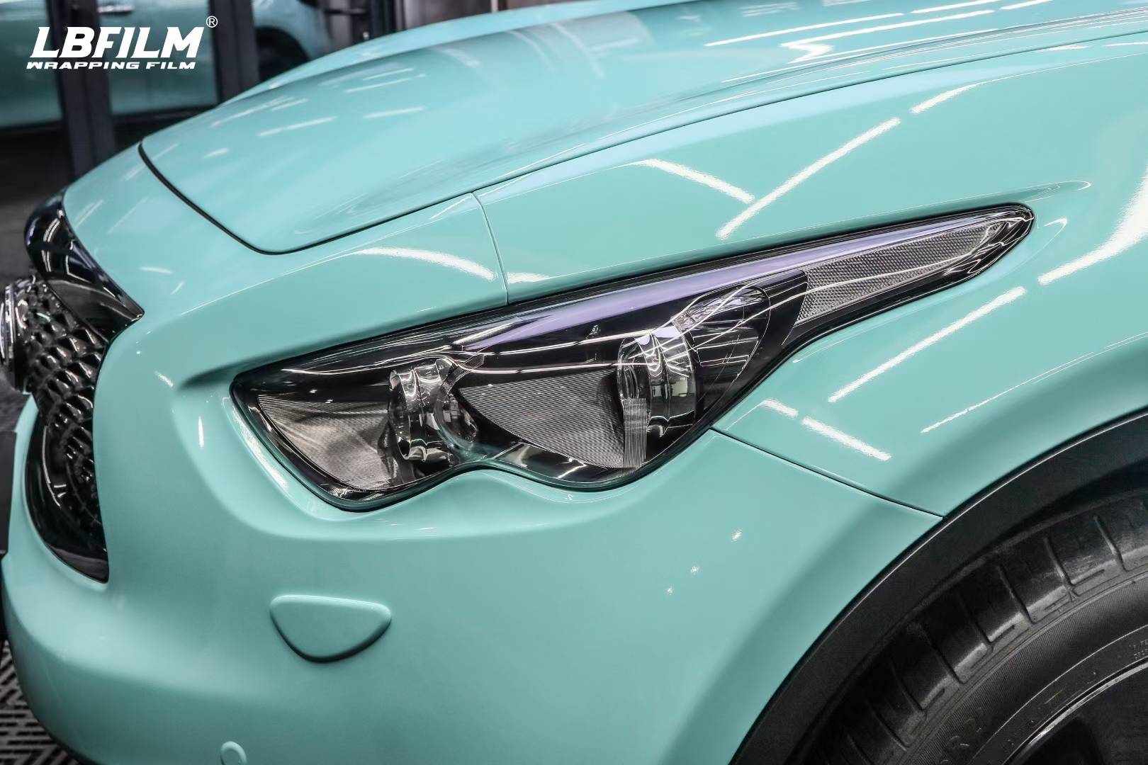 英菲尼迪qx50-lb改色膜高亮蒂芙尼,看一眼就被惊艳到_搜狐汽车_搜狐网